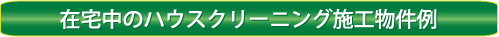 在宅中のハウスクリーニング 東京の施工例